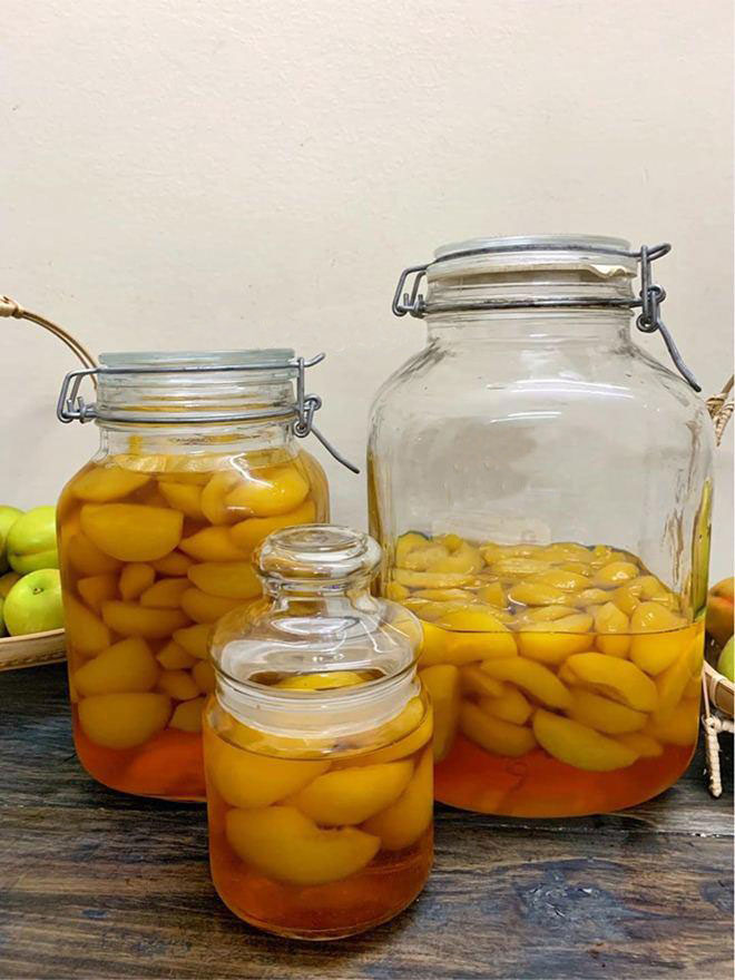 Thành phẩm món đào ngâm