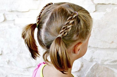 Một số mẫu buộc tóc đẹp cho bé gái tóc ngắn