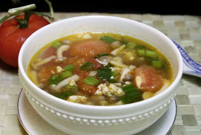 Thịt băm nấu canh chua