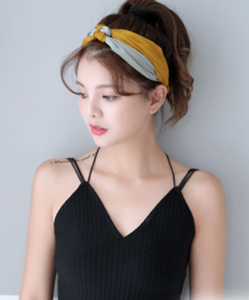 Buộc tóc mái đẹp, dễ thương kết hợp với turban