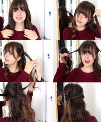 Hướng dẫn cách cột tóc mái dễ thương Hướng dẫn cách cột tóc mái dễ thương