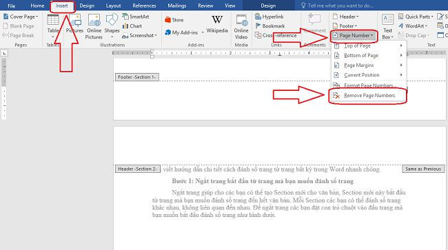 Cách đánh số trang trong Word 2016 Cách đánh số trang trong Word 2016