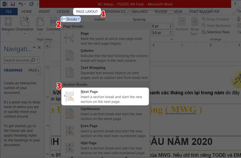 Cách đánh số trang từ trang 2 bỏ trang đầu trong Word Cách đánh số trang từ trang 2 bỏ trang đầu trong Word