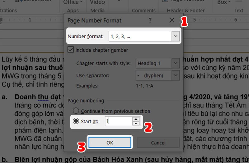 Cách đánh số trang từ trang 2 bỏ trang đầu trong Word Cách đánh số trang từ trang 2 bỏ trang đầu trong Word