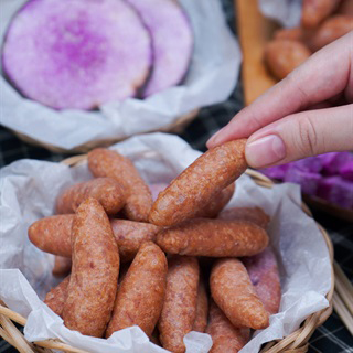 Thành phẩm món bánh khoai mỡ chiên