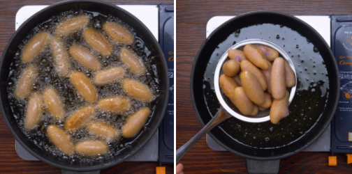 Chiên bánh khoai mỡ