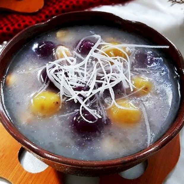 Cách làm chè khoai dẻo trân châu bột báng