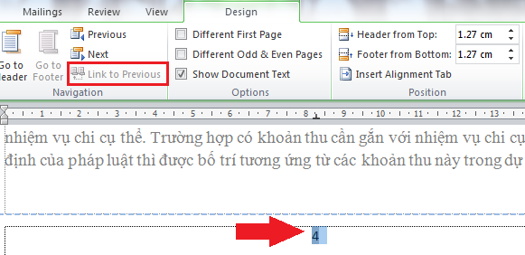 Cách xóa số trang trong Word bằng việc ngắt trang Cách xóa số trang trong Word bằng việc ngắt trang