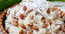 Cách nấu xôi lạc dẻo ngon bằng nồi cơm điện, xửng hấp