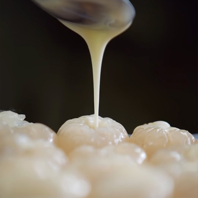 Làm vải nhân sữa chua Làm vải nhân sữa chua