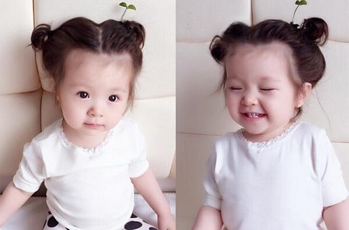 Một số mẫu buộc tóc đẹp cho bé gái ít tuổi