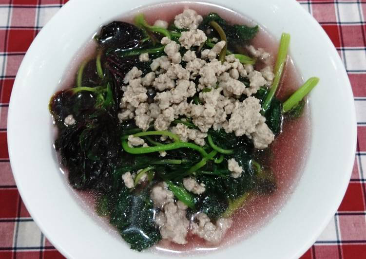 Canh rau dền thịt băm Canh rau dền thịt băm