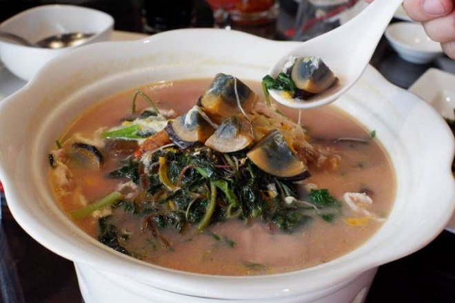 Canh rau dền trứng bắc thảo Canh rau dền trứng bắc thảo