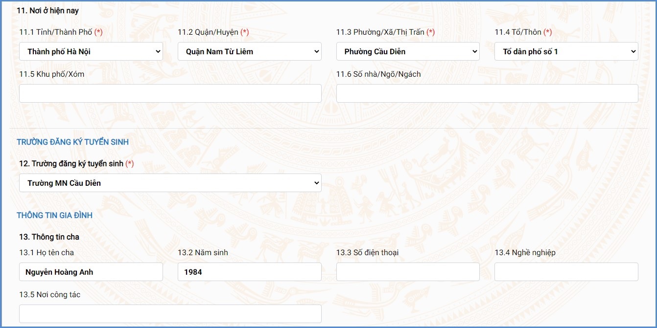 Đăng ký tuyển sinh trực tuyến vào lớp 2 năm 2021 Đăng ký tuyển sinh trực tuyến vào lớp 2 năm 2021