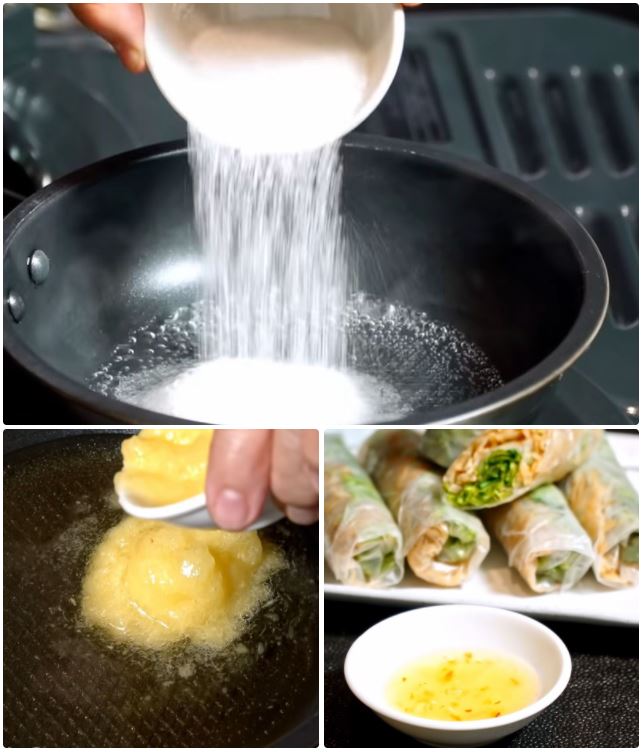 Cách làm bì chay, bì cuốn chay từ củ cải muối