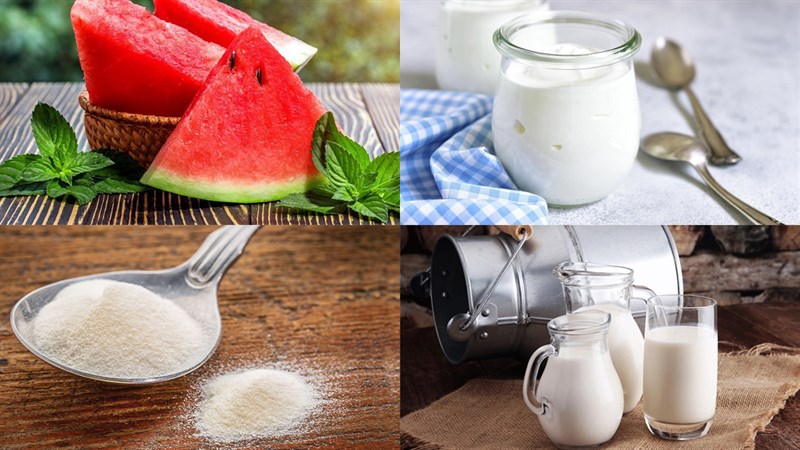 Cách làm kem dưa hấu sữa chua