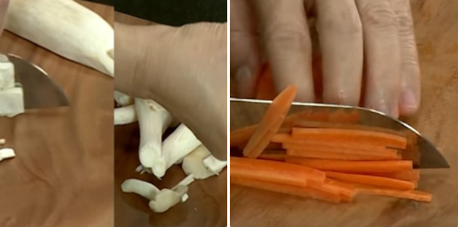 Sơ chế nguyên liệu làm hủ tiếu xào chay