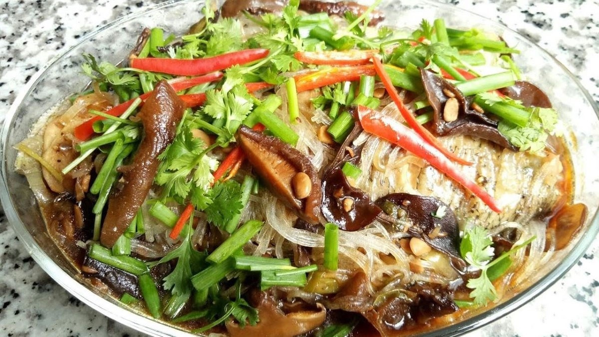 Cá chẽm chưng tương Cá chẽm chưng tương