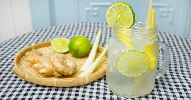 Cách nấu nước chanh sả gừng đường phèn