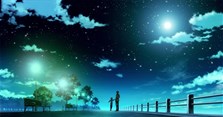 Hình ảnh bầu trời đêm đẹp anime, ảnh bầu trời đêm 3D buồn đẹp nhất