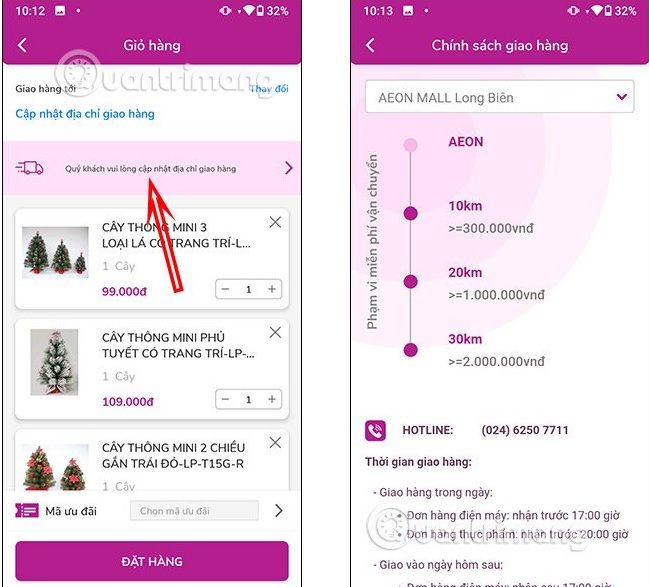 Cách đặt mua hàng siêu thị AEON online Cách đặt mua hàng siêu thị AEON online