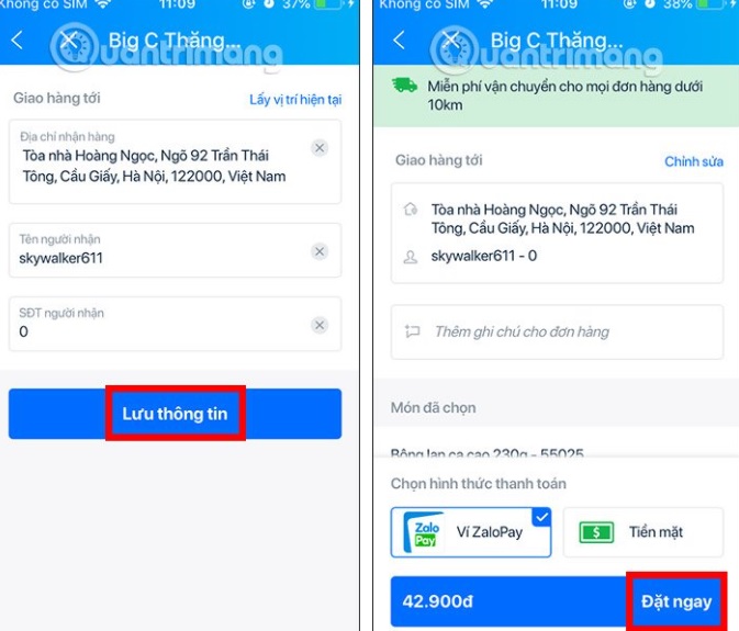 Cách đặt mua hàng Big C online Cách đặt mua hàng Big C online