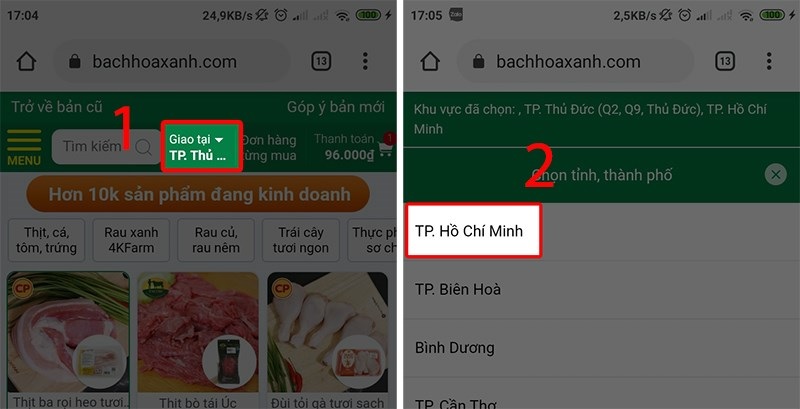 Cách mua hàng Bách Hóa Xanh online Cách mua hàng Bách Hóa Xanh online