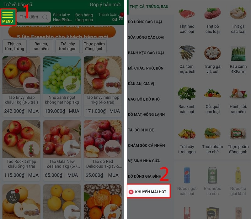 Cách mua hàng Bách Hóa Xanh online Cách mua hàng Bách Hóa Xanh online