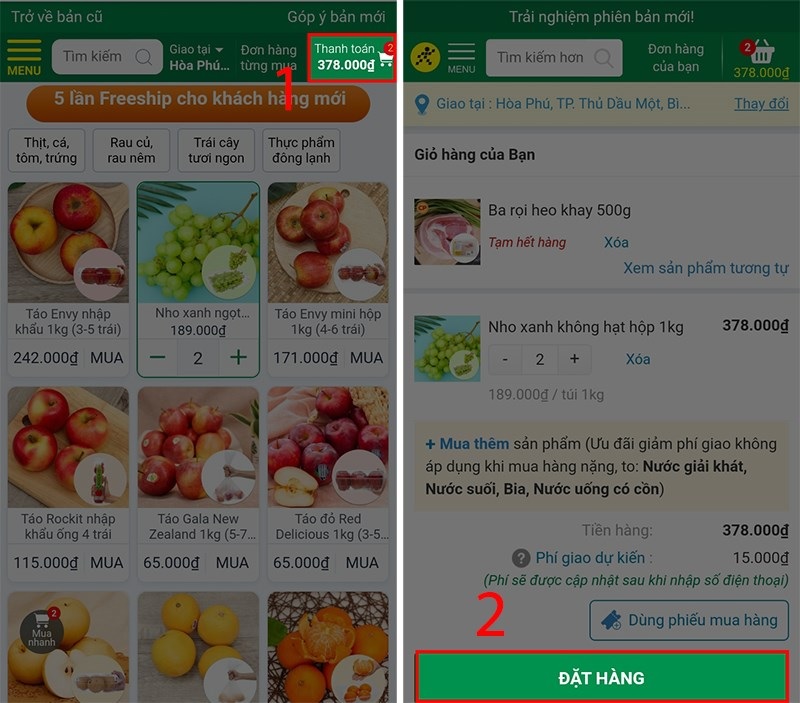 Cách mua hàng Bách Hóa Xanh online Cách mua hàng Bách Hóa Xanh online