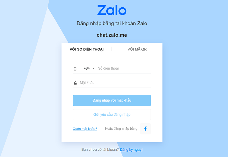 Cách đăng nhập Zalo bằng web với số điện thoại và mật khẩu