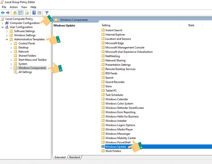 Cách tắt update Windows 10 bằng Group Policy Editor