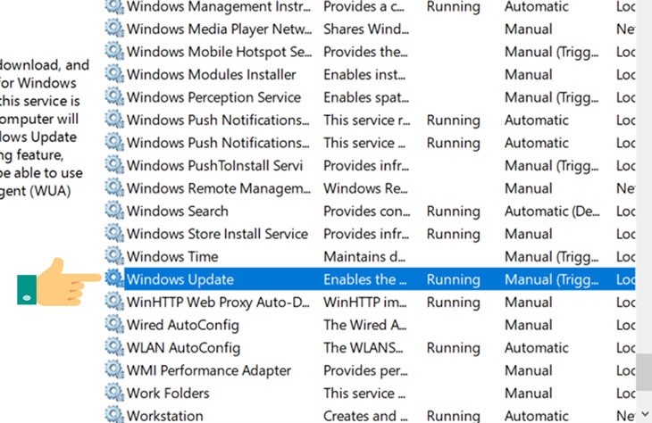 Cách tắt update Windows 10 bằng Services