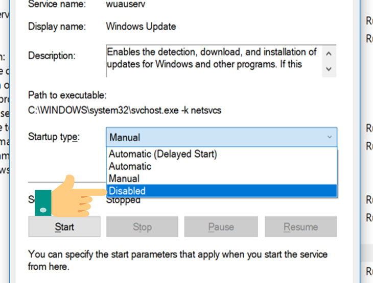 Cách tắt update Windows 10 bằng Services