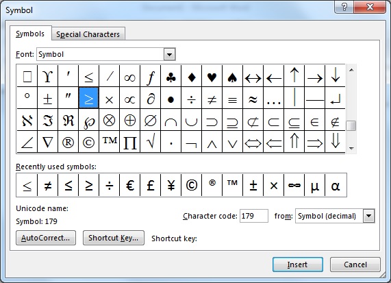 Cách gõ dấu lớn hơn hoặc bằng nhỏ hơn hoặc bằng trong Word