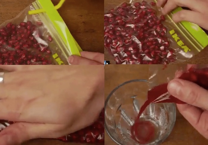 Cách làm nước ép lựu không cần máy