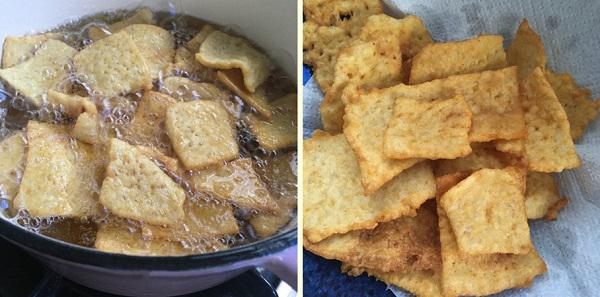 Chiên snack cơm nguội