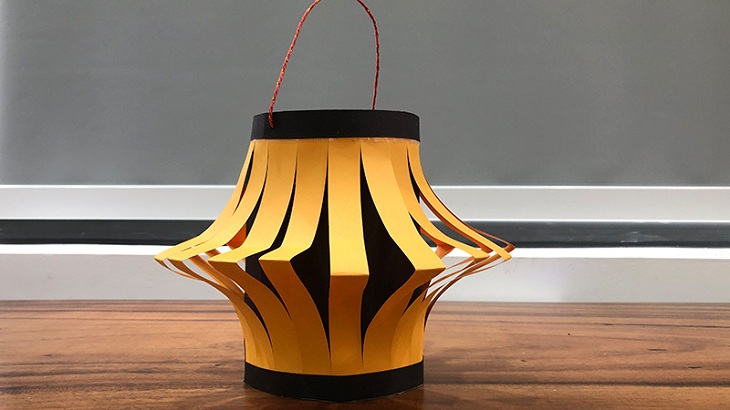 Cách làm lồng đèn Trung Thu bằng giấy A4 hình thoi