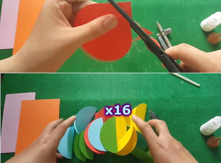 Cách làm lồng đèn Trung Thu bằng giấy A4 hình cầu