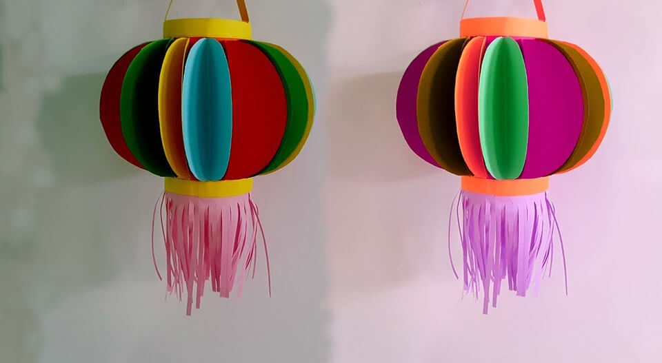 Cách làm lồng đèn Trung Thu bằng giấy A4 hình cầu