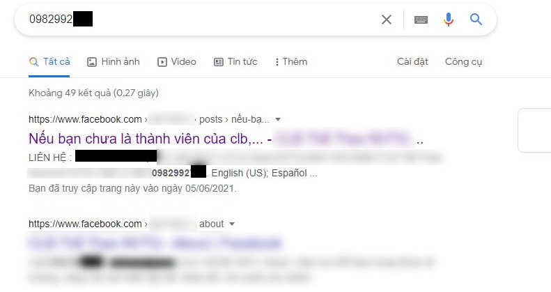 Cách tìm Facebook bằng số điện thoại bằng Google