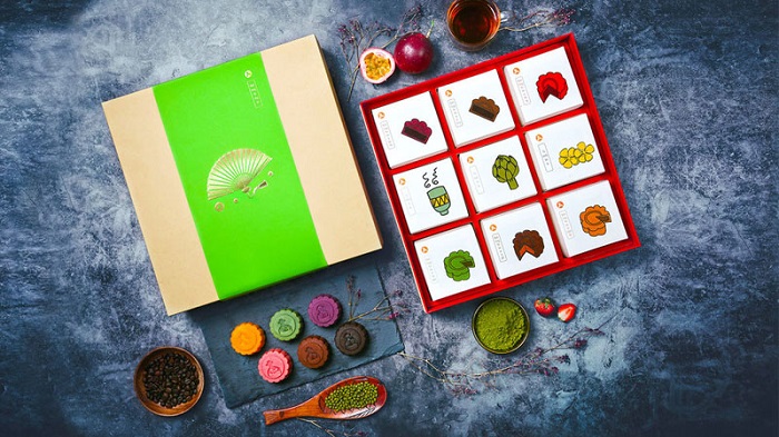 Chụp hình bánh Trung Thu