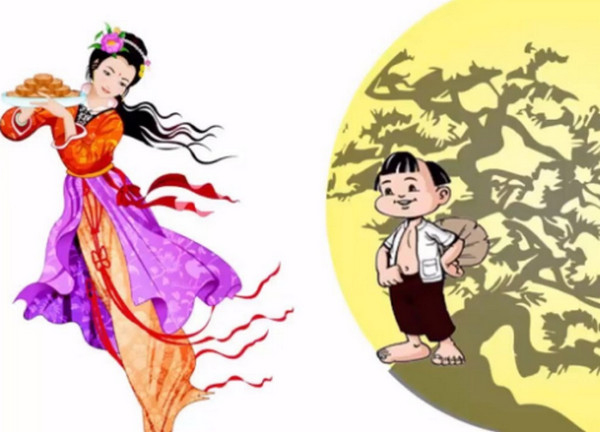 Hình ảnh chị Hằng Nga và chú Cuội 1 Hình ảnh chị Hằng Nga và chú Cuội 1