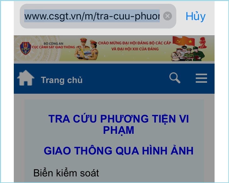 Cách kiểm tra phạt nguội