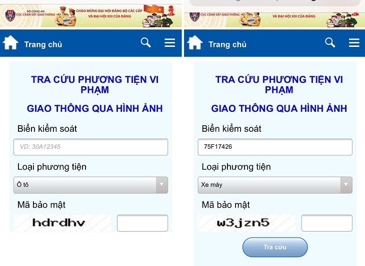 Cách kiểm tra phạt nguội