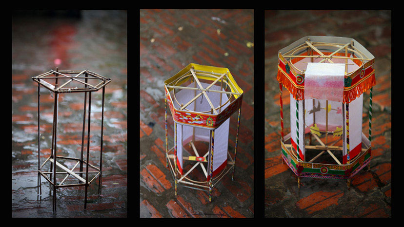 Các bước làm lồng đèn kéo quân bằng tre