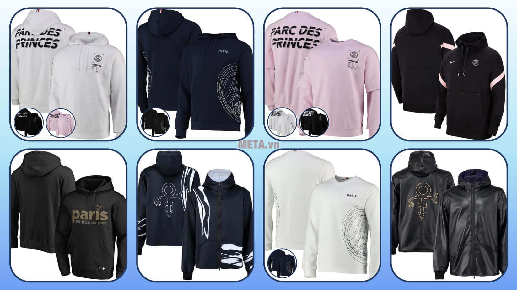 Mẫu áo khoác, áo nỉ hoodie mùa đông PSG Mẫu áo khoác, áo nỉ hoodie mùa đông PSG