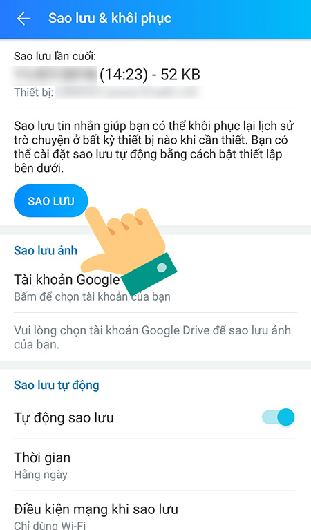 Cách sao lưu tin nhắn trên Zalo Cách sao lưu tin nhắn trên Zalo