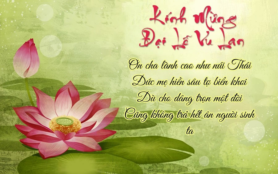 Thiệp Vu Lan báo hiếu đẹp, ý nghĩa mừng mùa hiếu hạnh