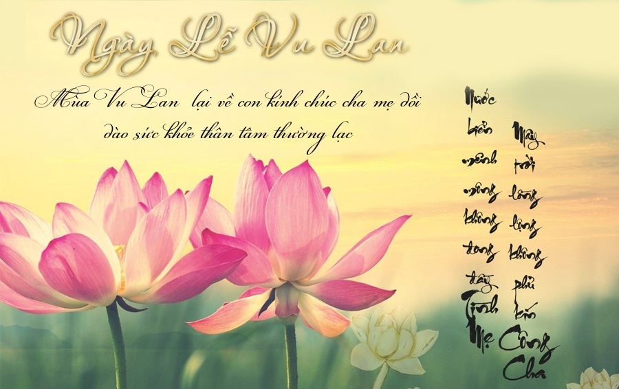 Thiệp Vu Lan báo hiếu đẹp, ý nghĩa mừng mùa hiếu hạnh