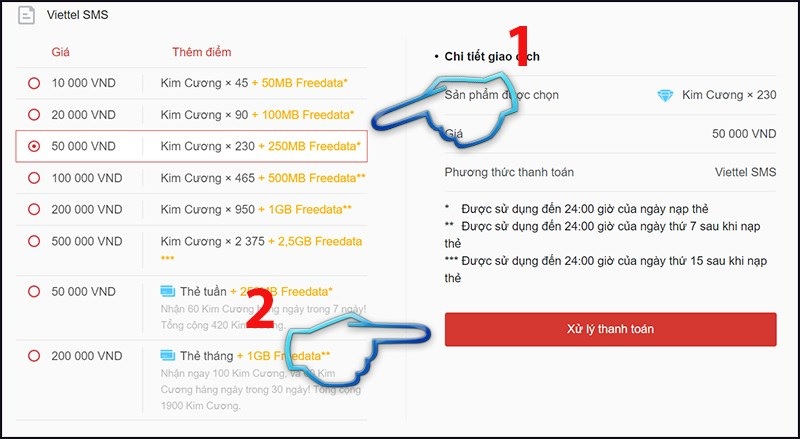 Cách nạp kim cương trong Free Fire Cách nạp kim cương trong Free Fire